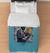 Duvet cover with celestial origami design for a peaceful bedroom.